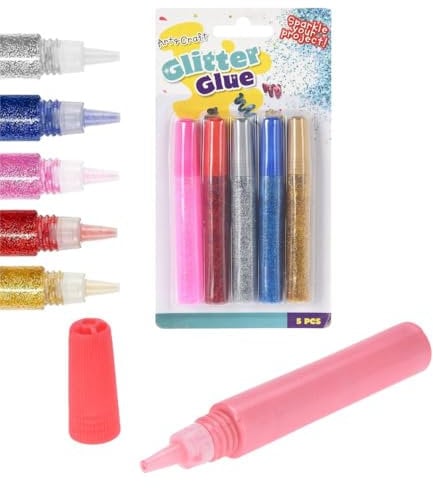 ENVENZO GLITTER GLUE SET PACK OF PENS STICKS WITH GLITTER FOR CRAFTING ART FOR KIDS NON-TOXIC FOR SCRAPBOOKING AND CARD MAKING AER PROJECTS DIY (10)