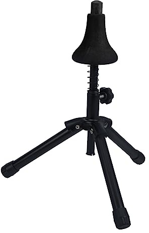 BESTonZON Trumpet Holder Portable Folding Trumpet Stand with Tripod Base Sponge Contact Points Brass Instrument Display Stand for Indoor and Outdoor Use 16.14 X 3.14 X 3.14 in