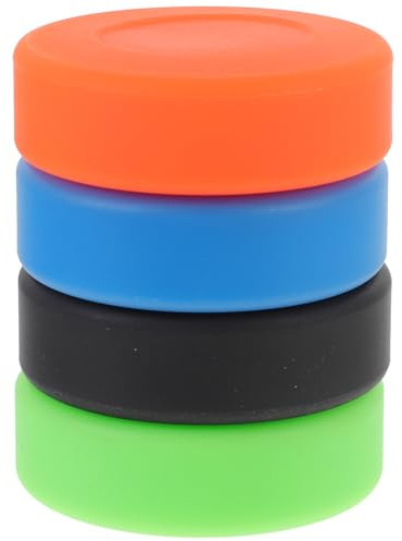 JOINPAYA 4 Stück Rollhockey Eishockey Pucks Aus PVC Härteverstellbare Übungspucks Farbig Trainingspucks Für Jugendliche Und Erwachsene Hockey Trainingsausrüstung