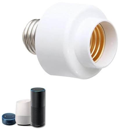Fesjoy Intelligenter Glühbirnenhalter E27, Kabelloser Lampenadapter für Umfassende Kompatibilität für/iOS-Benutzer