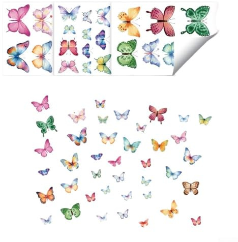 Glow Wall ers, 1 Pack, Luminous Butterfly Decals for Girls Rooms/Kindergärten, Peel & Removable, Wall ers, Bedroom(Green Light)