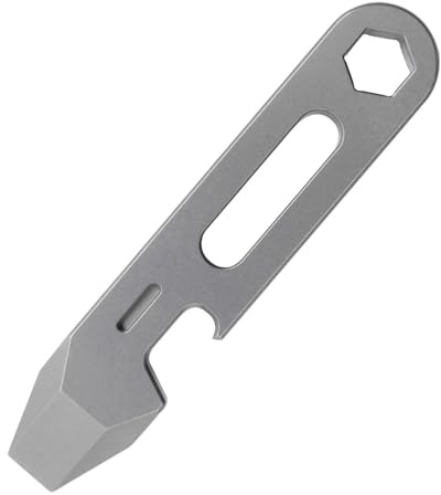 Keychain Bottle Opener, Small Titanium Key Chain Pry Bar Multitool Pocket Pry Tool for Camping & Outdoor Gear