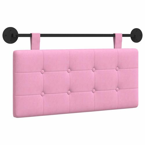 vidaXL Hängendes Kopfteil Rosa Stoff, Stylisches hängendes Kopfteil für Schlafzimmer, modern und platzsparend, gepolstert und wandmontiert