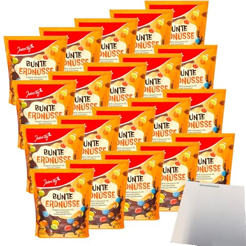usy Bundle für Jeden Tag Bunte Erdnüsse ChoViva 20er Pack VPE (20x300g Beutel) + usy Block