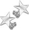 Vinani Ohrstecker Stern klein mattiert Sterling Silber 925 Ohrringe OES