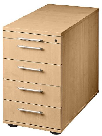 Standcontainer 80cm 4Schub Schloss SG Buche Container Anstellcontainer