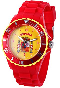 Alsino Armbanduhr WM EM Länder Silikon Uhren für Damen und Herren Silikonuhr, UR-ESP Spanien