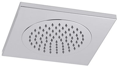 Hudson Reed HEAD80 ǀ Modern Bathroom Square Ceiling Tile Fixed Shower Head, 72mm x 270mm, Chrome, 270mm x 270mm
