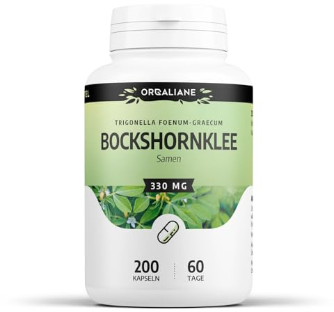 Bockshornklee (Fenugreek) - 990 MG/Tag - 200 Kapseln | Ohne Zusätze & Rein pflanzlich