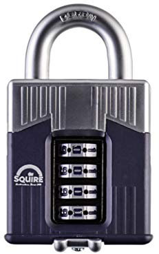Henry Squire Warrior 4 Wheel Open Shackle Combination Padlock, 55 mm (Length)