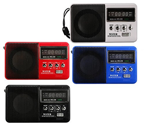 MASUNN Mini Portable Fm-Radio-Lautsprecher Mit Tf Card Slot Sport Wiederaufladbare Mp3-Musik Player3 - Weiß