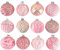 12er Set Luxus Weihnachtskugeln Echtglas Glaskugeln Weihnachten weihnachtsdeko Christbaumkugeln Set N 8 cm pink rosa weiß