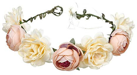 YAZILIND Rose Flower Headdress Handmade Hair Accessories Festival Headband Wedding Dress Accessories Yellow
