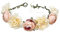 YAZILIND Rose Flower Headdress Handmade Hair Accessories Festival Headband Wedding Dress Accessories Yellow