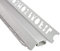 IN-T77 LED Alu Fliesenprofil Ecke aussen 12mm silber + Abdeckung Abschlussleiste Fliesen für LED-Streifen-Strip 1m opal