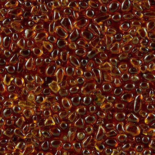 Terralith Glassteinteppich Vetro Komplett-Set für 1qm - Körnung: mittel - 3-6mm mit Bindemittel - für innen – Wohnung, Flur, Messestände, Büro – in bronze (Ambra)