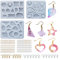 GoGou 143-teiliges Epoxidharz-Schmuck-Set aus Silikon, Gussformen, Werkzeug mit Haken, Ringe, Basteln, für Schmuckherstellung, Anhänger, Ohrringe, Halskette, Armband, Zubehör
