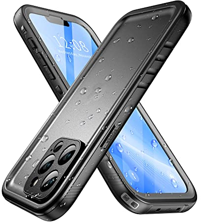 SPORTLINK für iPhone 13 Pro Max Wasserdicht Hülle - 360 Grad Outdoor Schutzhülle mit Kameraschutz Displayschutz [IP68 Waterproof] [6FT Fallschutz Hard Case ] Panzerhülle komplettschutz Schwarz 6,7