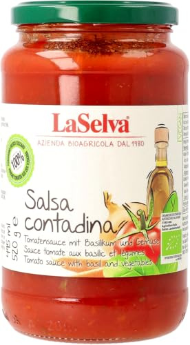 Bio Salsa Contadina-Tomatens. Basil. Gemüse, Olivenöl 2 x 520 g