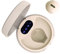 eleror Invisible Wireless Blue Tooth Earbuds Mini Earpiece Small Ear Buds Semi in-Ear Headphone Touch Control for Work, Home, Music, Audiobooks and Podcasts (Single Beige)
