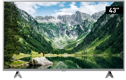 Panasonic TX-43LSW504 108 cm LED Fernseher (43 Zoll, HD Bright Panel, Media Player, HDMI, USB, Smart TV), Silber