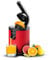 Cecotec Spremiagrumi elettrico a braccio per arance e agrumi Xqueeze RetroJuice 600 Red, 600 W, stile retrò, filtro in acciaio inox, cono in plastica, leva per estrarre la polpa, antigoccia