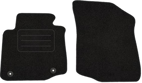 Vorne Velour Fußmatten Satz für Citroen C1 I/Peugeot 107 / Toyota Aygo I (2005-2014) - 2-teilig - Passgenau