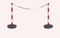 Absperrpfosten mit Kette Pfosten Absperrkette Absperrung Sperrpfosten Sicherheit (2 x Absperrpfosten mit Kette)