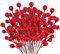 QmjdDymx 32 Stängel rote Beeren Picks, künstliche Stechpalme Beeren Weihnachtsbaumschmuck, Nicht verblassen, DIY Home Xmas Wreath Geschenk Wrapping Ornamente