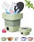 Mini machine à laver portable de 9 L avec 3 modes de nettoyage pour sous-vêtements, vêtements de bébé, chaussettes, petits délicats. Ensemble laveuse et sèche-linge pliable pour appartement, maison,