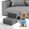 Scaletta per Cani, Sunowl Pieghevole Scala per Cani a 2 Gradini, Scalette per Cani Letto Extra Larghi con Contenitore e Cuccia, Superficie Morbida Antiscivolo, Scaletta per Cani di Piccola Taglia