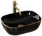 GTM Design Aufsatzwaschbecken Glanz Modern Waschbecken ohne Hahnloch - Elegant Aufsatzwaschbecken Oval für Badezimmer und Gäste WC - nur Bad Waschbecken - Modell 6