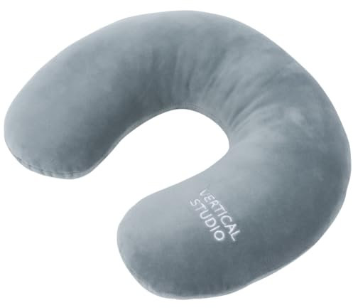VERTICAL STUDIO Flight Comfort Nackenkissen, Standard U-Form, entlastet Nacken sowie Schulter, Maße (LxBxH): ca. 28 x 34 x 8 cm (Grau)