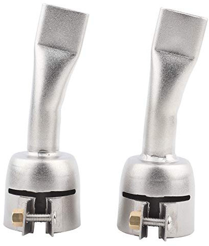 Hot Air Gun Welding Nozzle, 2 Pcs 20mm Flat Welding Nozzle, Hot Air Heating Welding Nozzle for PVC Plastic Sheet Hot Air Gun Nozzle Welding Accessories