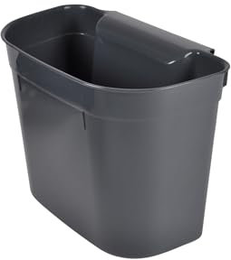 Homéa, Mülleimer für Tür, Kunststoff, hängbar, 7 l, 28 x 18 x 23 cm, Anthrazit