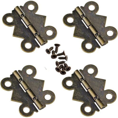 10 Pcs 40x32mm Brass Vintage Butterfly Shaped Hinge Furniture Cabinet Drawer Door Hinges Hardware