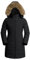 Pioneer Camp Wintermantel Damen Lang Warm Steppmantel Wasserdicht Winterjacke Mantel Damen Winter mit Abnehmbarer Kunstpelzkragen Schwarz M