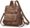 Valleycomfy Rucksack Damen Klein, Mini Damenrucksack Cityrucksack Tagesrucksack, PU Mode Reisen Umhängetasche Handtasche Rucksack für Reise Schule Arbeit (Braun)