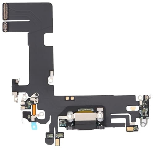 Genérico Flex Charging Compatible for Apple iPhone 13 Cable Connector Microphone Port Black