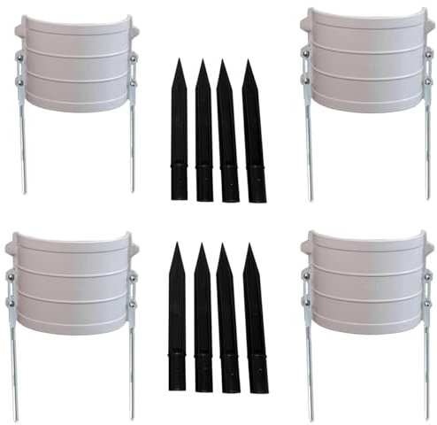 XIANERHUI Sprinklerschutz, weißer Sprinkler-Spritzschutz, Übersprühschutz, Sprinklerkopfabdeckung für Rasen (4 Stück)