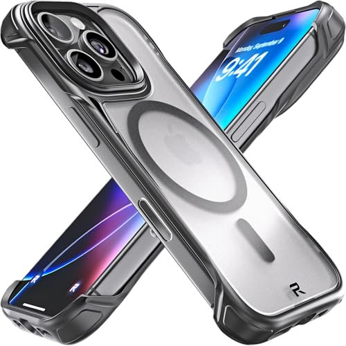 REBEL Case for iPhone 16 Pro [Frosted Flex Series] Exposed Sides for Comfort, Strong MagSafe Compatible, Clear Matte Texture, Protective Shockproof, Upgraded Frameless Cover, 6.3 Inch Phone 2024