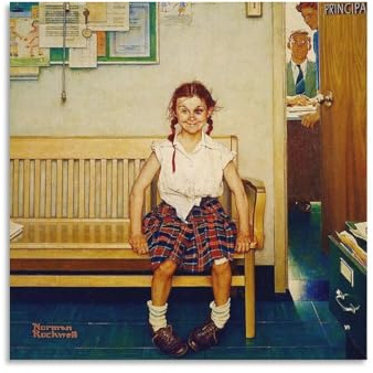 LZTEN Norman Prints Poster The Shiner Girl with Black Eye von Norman Prints, Poster, Leinwand, Wandkunst, Ölgemälde, Deko, ungerahmt, 71,1 x 71,1 cm