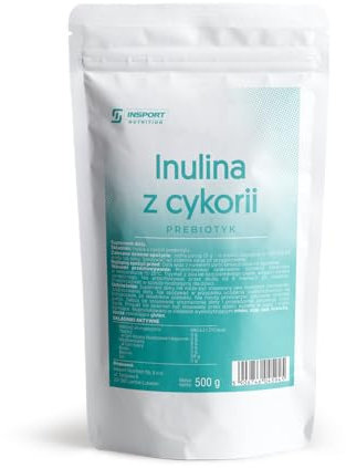 Inuline en poudre - Doypack 500g - Fibre issue de la racine de chicorée (Chicorée) - Pour les boissons, pour la cuisine - Vegan, sans gluten - Emballage zippé hermétiquement fermé - INSPORT Nutrition