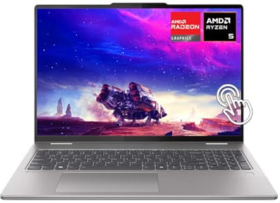 Lenovo Yoga 7 2-in-1 16 WUXGA (1920x1200) Touch-Screen Laptop, AMD Ryzen 5 8640HS 6-core, 8GB RAM, 512GB SSD, AMD Radeon 760M Graphics, Backlit KB, Fingerprint, WiFi6, Win11, Arctic Grey, W/GaLiMu