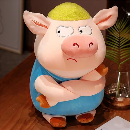 champracer Kuscheltier Schwein Pigwick, Plüsch-Schweinchen, Kuscheltier Plüschkissen, Cartoon Kinder Begleiten Kuscheltier Stofftiere, Geschenke für Jungen Und MäDchen (Blau, 60 cm)