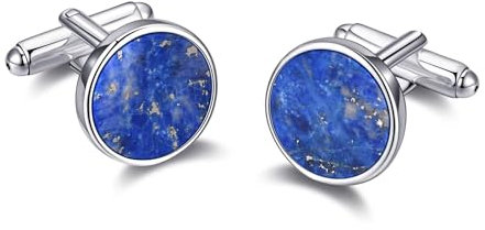 Philip Jones Herren Lapislazuli Edelstein Manschettenknöpfe Silber Lapis, Silber, Lapislazuli