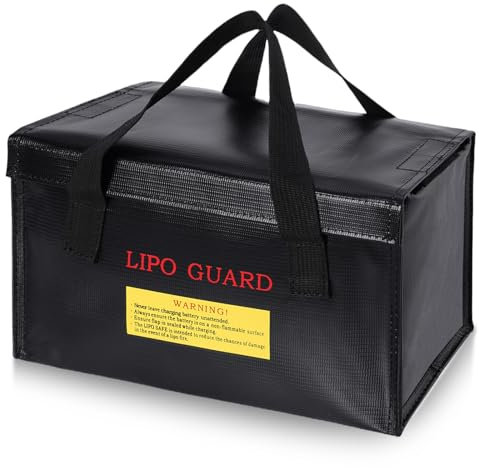 Lipo Safe Bag Feuerfeste, 260 * 130 * 150MM Feuerfeste Explosionsgeschützte Tasche Lipo Akku Storage Guard mit Exklusivem Ladeanschluss