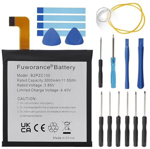 Fuworance 3000mAh 3.85V B2PZC100 Battery Compatible with HTC 2PZC, 2PZC100, 601HT, U11, U11 TD-LTE, U-3f, U-3u, U-3w, 35H00271-00M Mobile Phone Lithium Ion Battery with Repair Kits