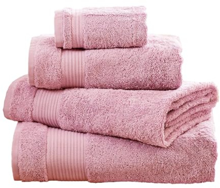 NEXT Homeware Gästehandtuch aus 100% ägyptischer Baumwolle Rosa Dusky 4 FACE