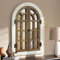 Dorlicecass Specchio da parete ad arco – Specchi da parete per decorazione da parete con cornice in legno decorazione per casa colonica come finestra per camera da letto, soggiorno, ingresso, sala da